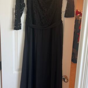 Premier Black Lace Long Sleeve Dress